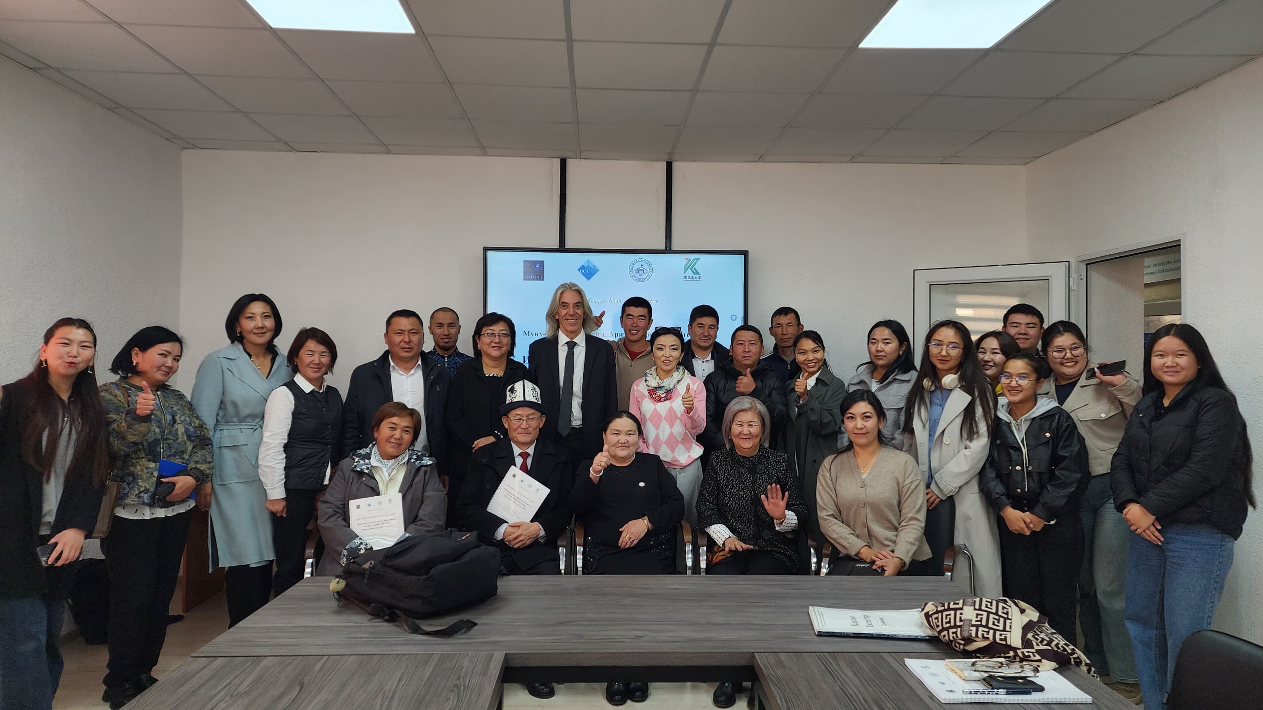 Prof. Sternber And The Academics And Students At The Naryn State University