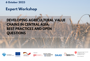Invitation to Expert Workshop: Developing agricultural value chains in Central Asia: best practices and open questions