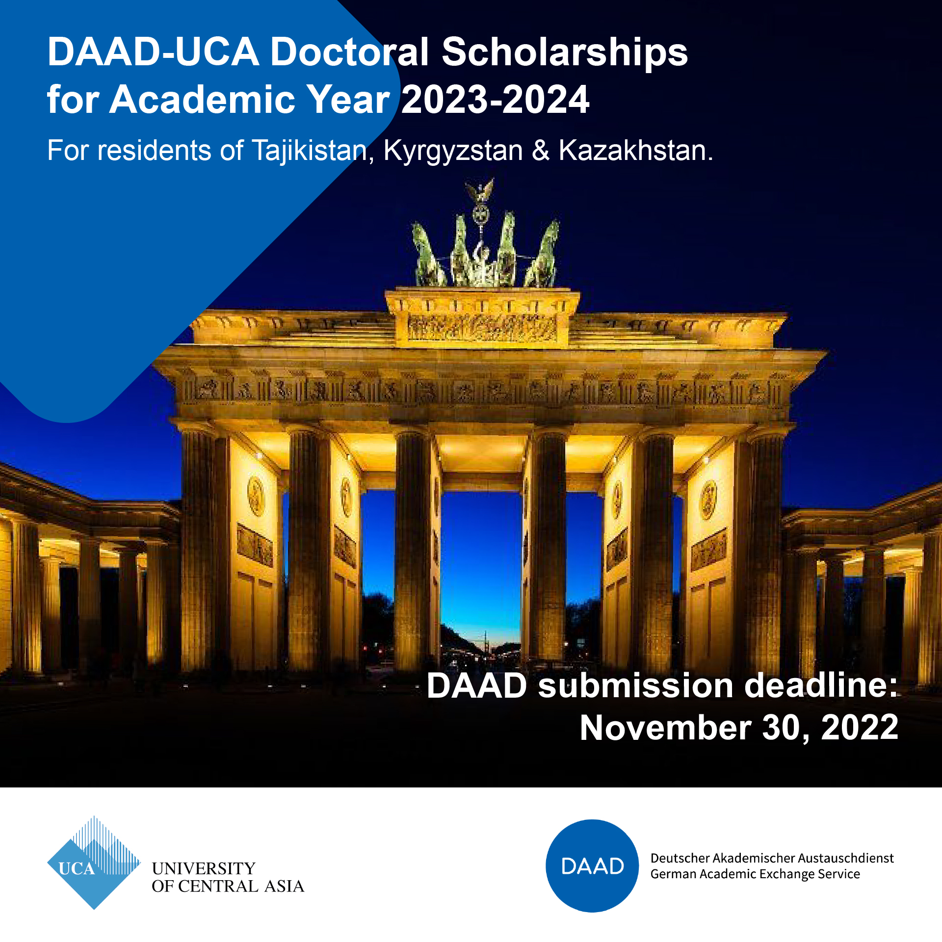 UCA-DAAD Doctoral Scholarship Programme 2023-2024